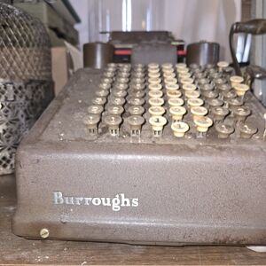 Rare Vintage Burroughs Portable Calculator 1920's Antique Typewriter